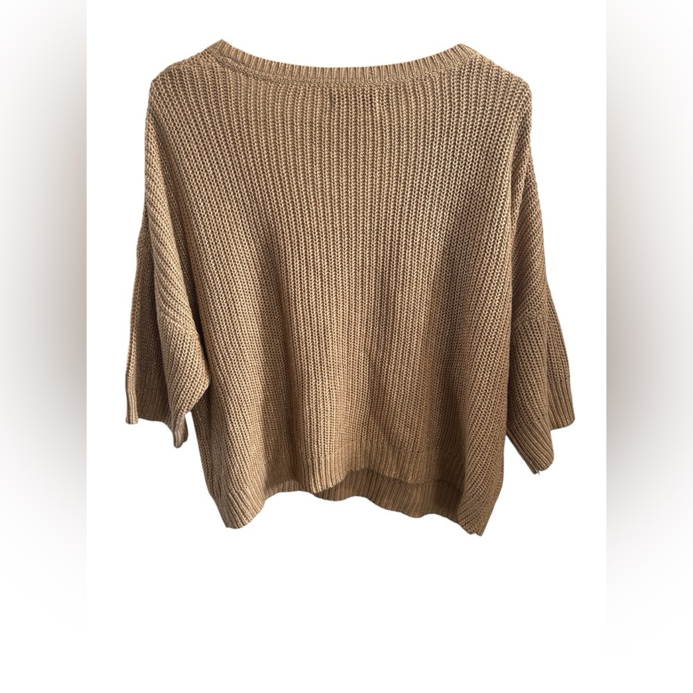 Jennifer Lopez V-Neck Sweater - Tan Size Large - Picture 4 of 5